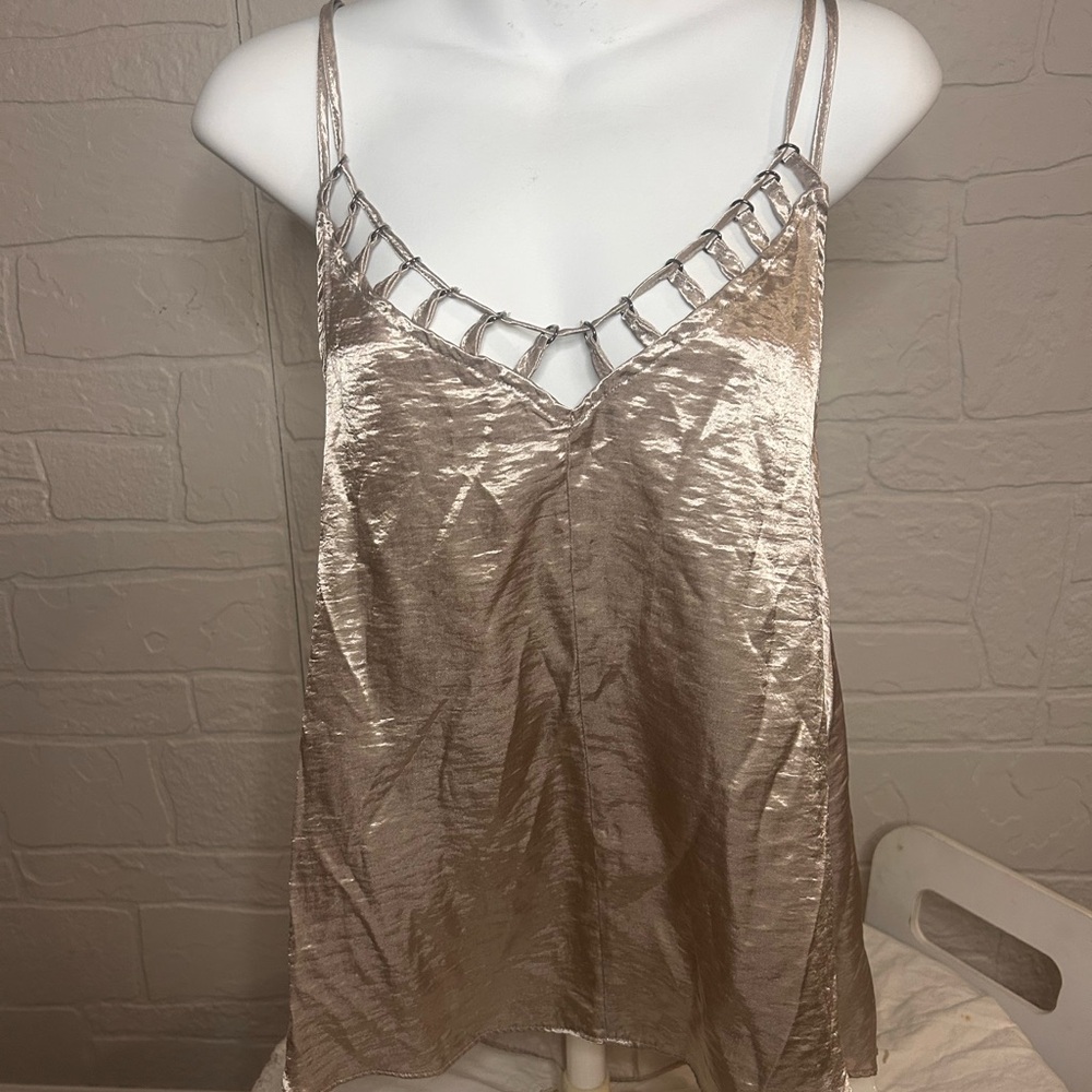 FP Movement by Free People Shimmering Gold Camisole